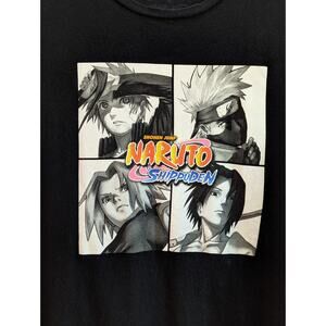Naruto Shippuden Shonen Jump Size Medium Black 100% Cotton T-shirt